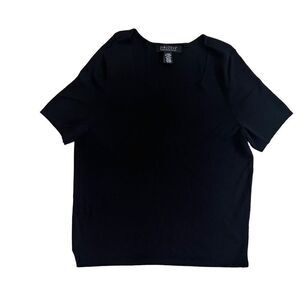 Dialogue Short Sleeve Square Neck Pullover Top Vintage size L